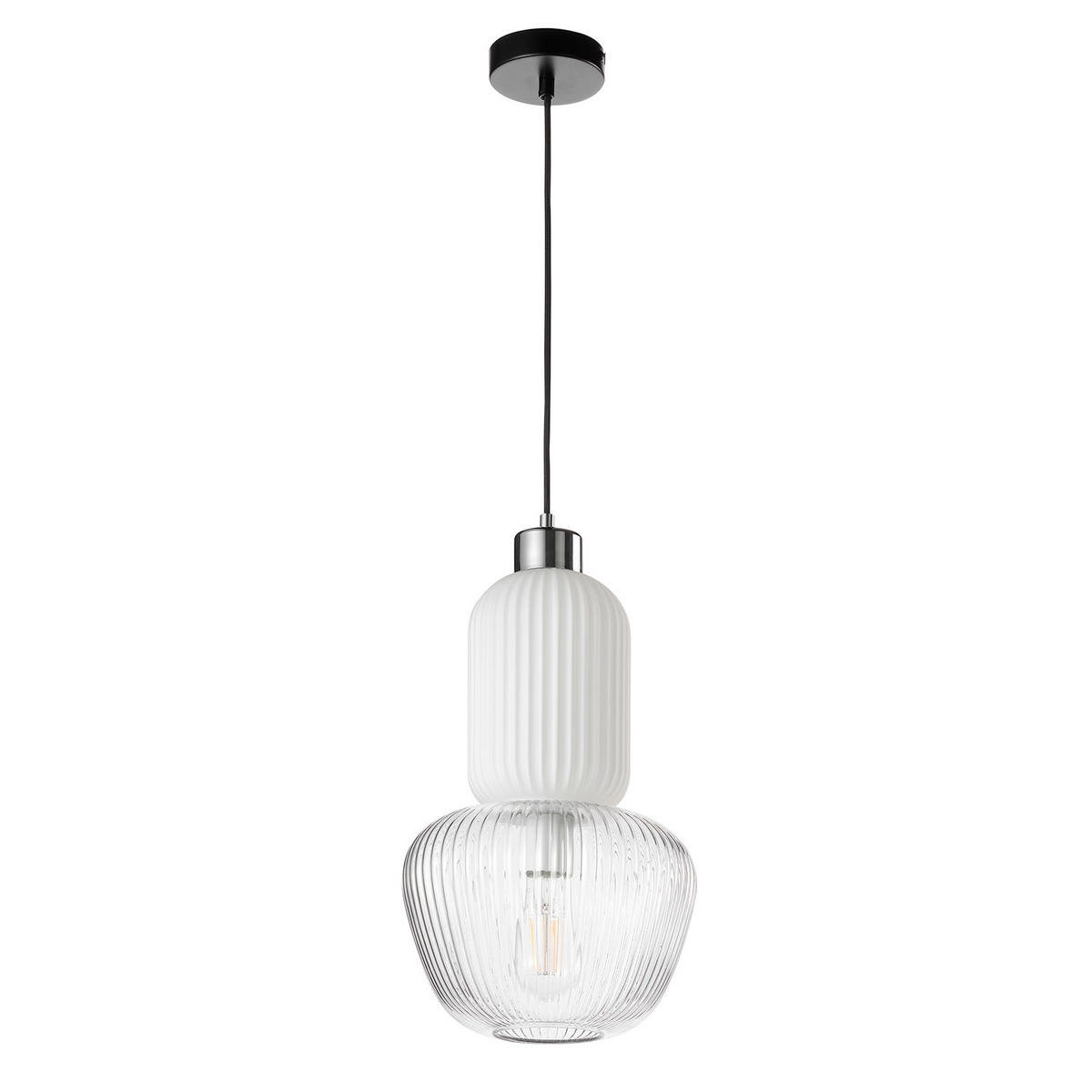 KRONLEUCHTER 26/26/120 cm   - Weiß, KONVENTIONELL, Metall (26/26/120cm)