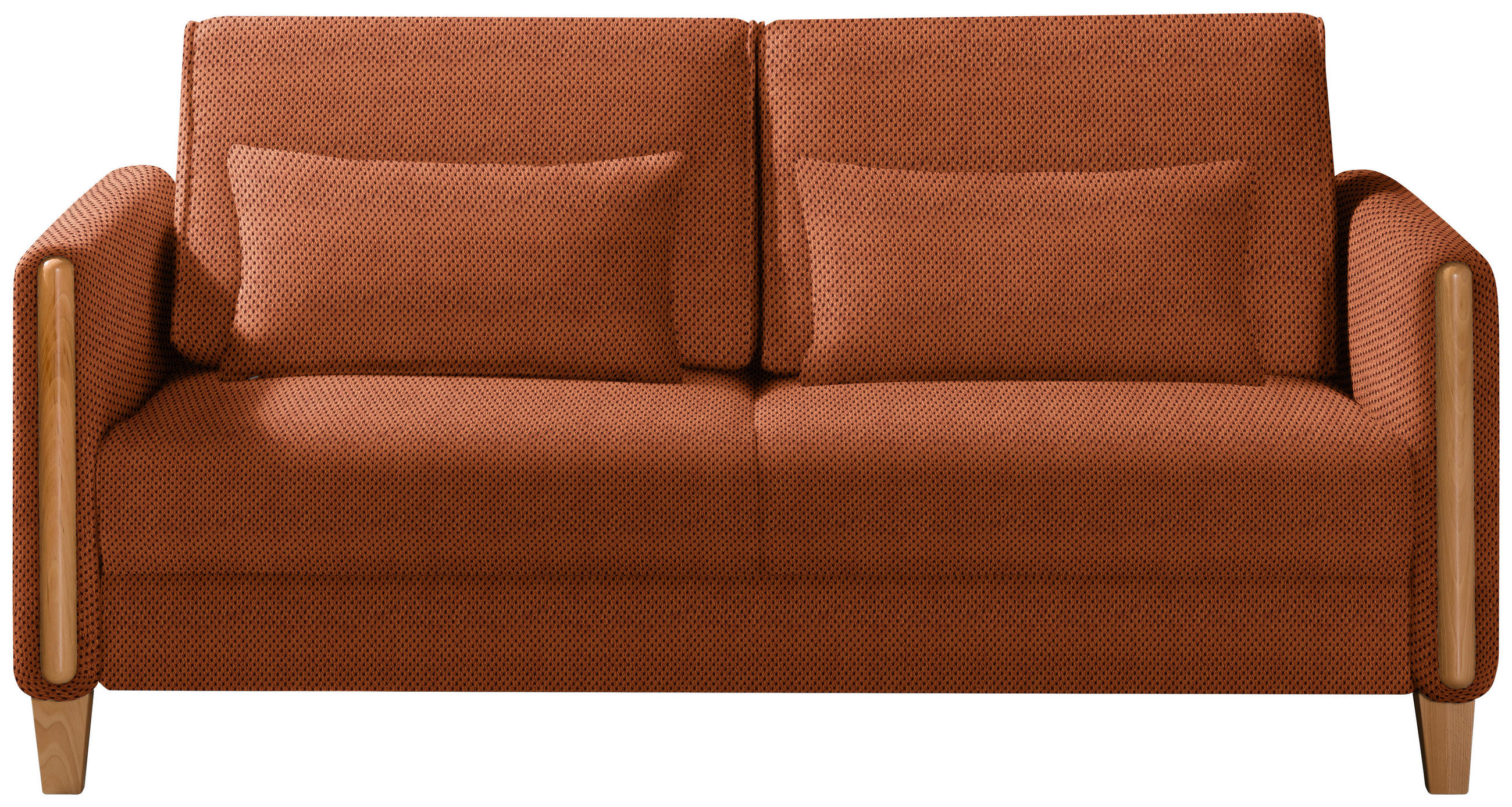 SCHLAFSOFA in Webstoff Buchefarben, Rostfarben  - Rostfarben/Buchefarben, Design, Holz/Textil (174/88/104cm) - Niels Andersson