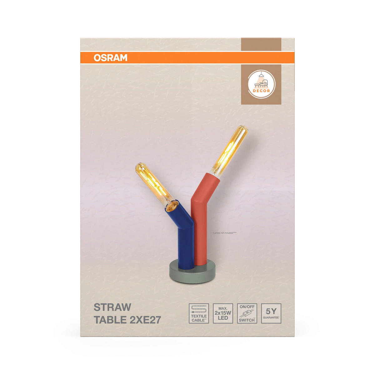 TISCHLEUCHTE 18/12/27,5 cm   - Design, Metall (18/12/27,5cm) - Osram