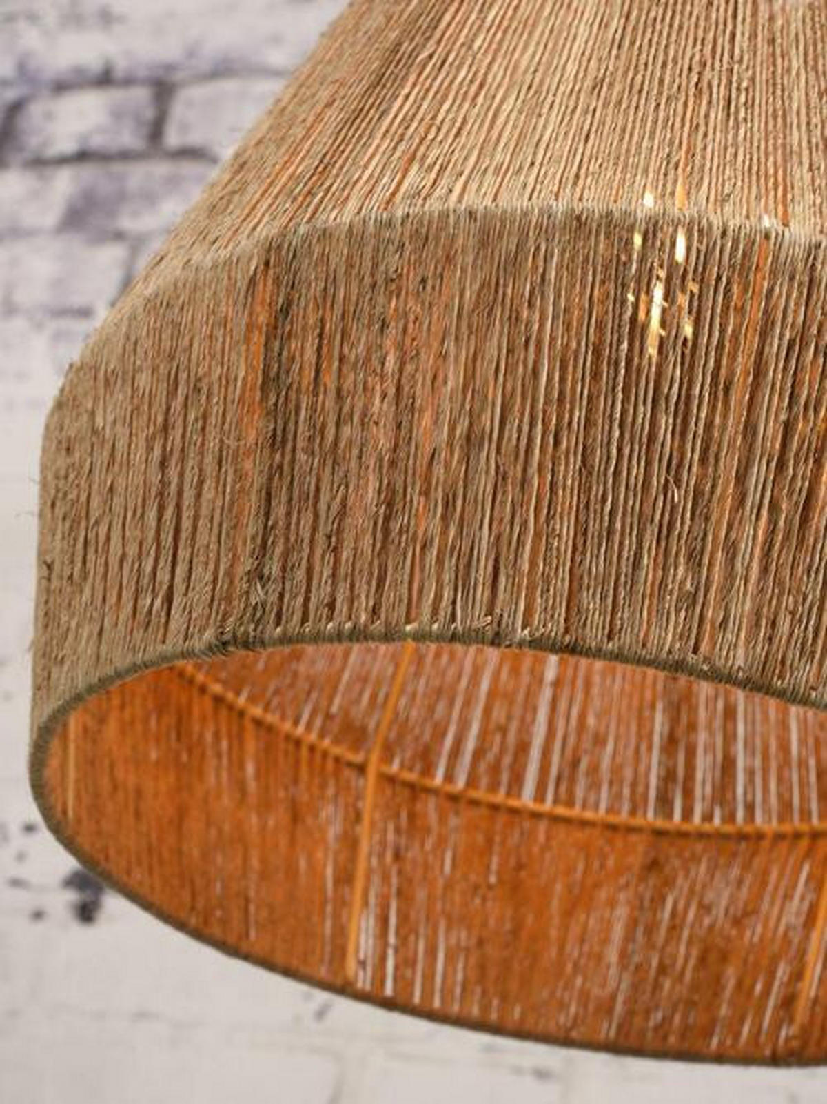 HÄNGLAMPA GOOD&MOJO 40/47 cm  - ljusbrun/svart, Natur, plast/naturmaterial (40/47cm) - Good & Mojo