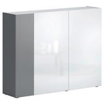SCHUHSCHRANK 145/113/34 cm  - Schwarz/Weiß, Design, Glas/Holzwerkstoff (145/113/34cm) - Voleo