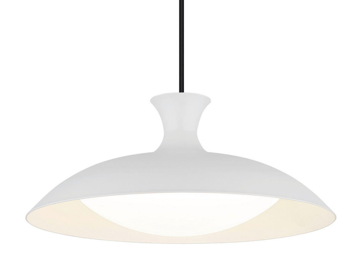 LED-HÄNGELEUCHTE ROCHA 40/150 cm   - Opal/Schwarz, KONVENTIONELL, Kunststoff/Metall (40/150cm) - Globo