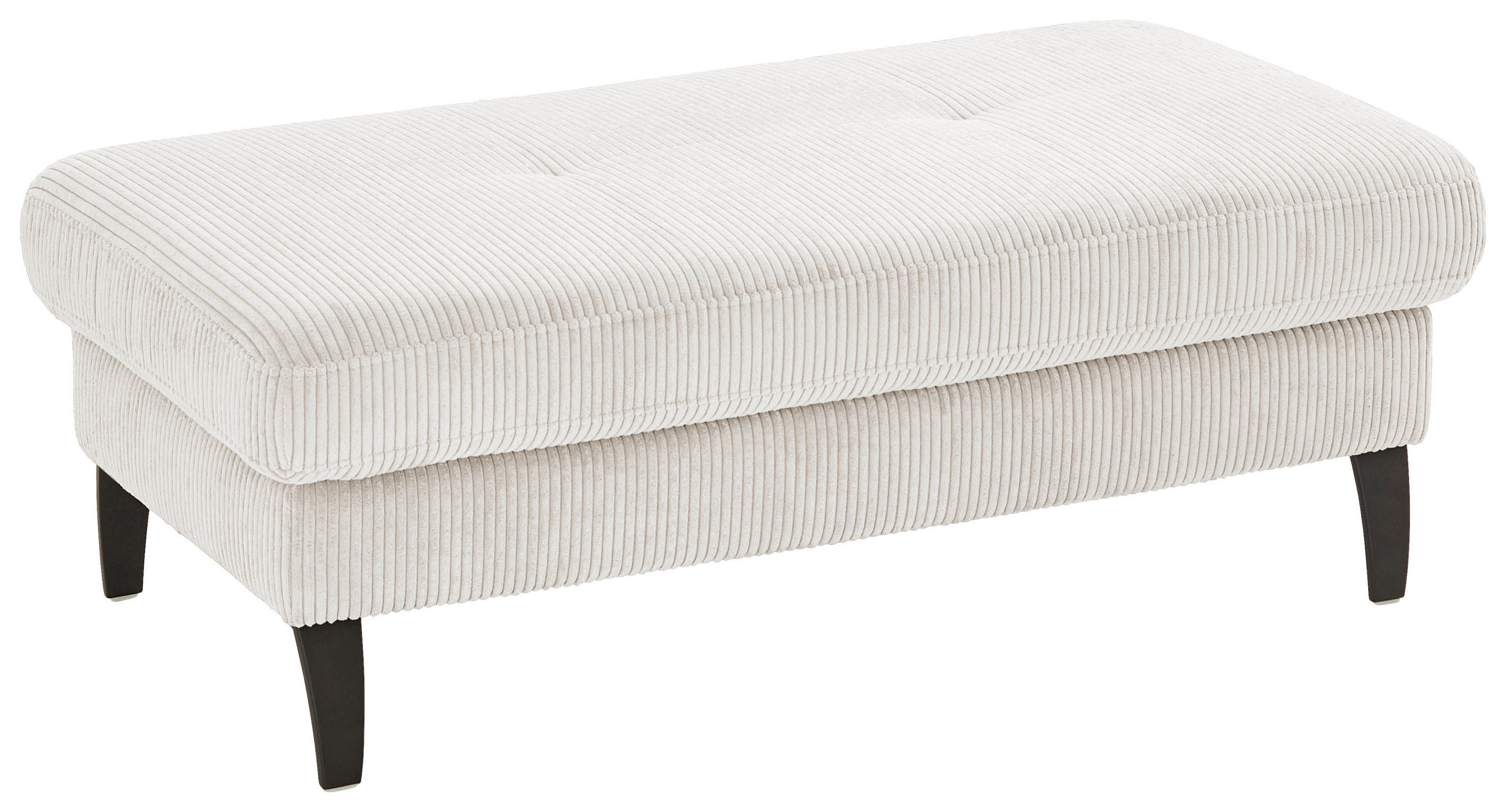 HOCKER in Textil Beige  - Beige/Schwarz, Modern, Textil/Metall (130/45/67cm) - Beldomo Style