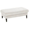 HOCKER in Textil Beige  - Beige/Schwarz, Modern, Textil/Metall (130/45/67cm) - Beldomo Style
