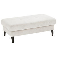HOCKER in Textil Beige  - Beige/Schwarz, Modern, Textil/Metall (130/45/67cm) - Beldomo Style