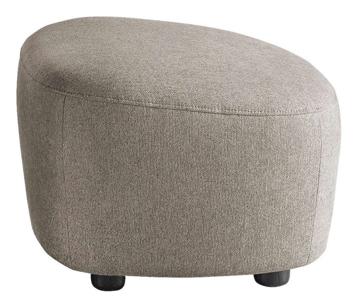 HOCKER Webstoff Beige  - Beige/Schwarz, Design, Kunststoff/Textil (54/41/57cm) - SetOne by Musterring