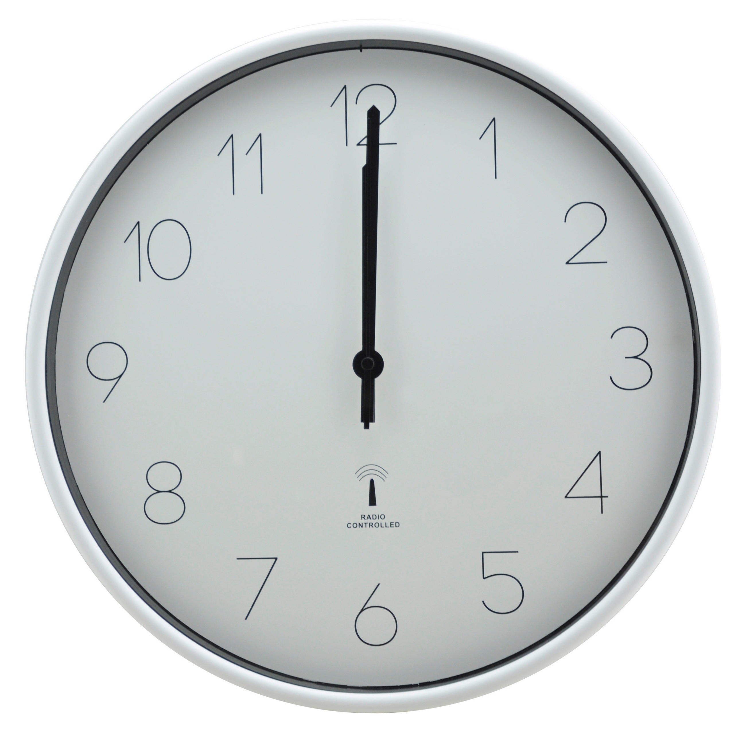 RADIO-KONTROLISANI SAT         - bela, Osnovno, staklo/plastika (37,8/5,4cm) - Ambia Home