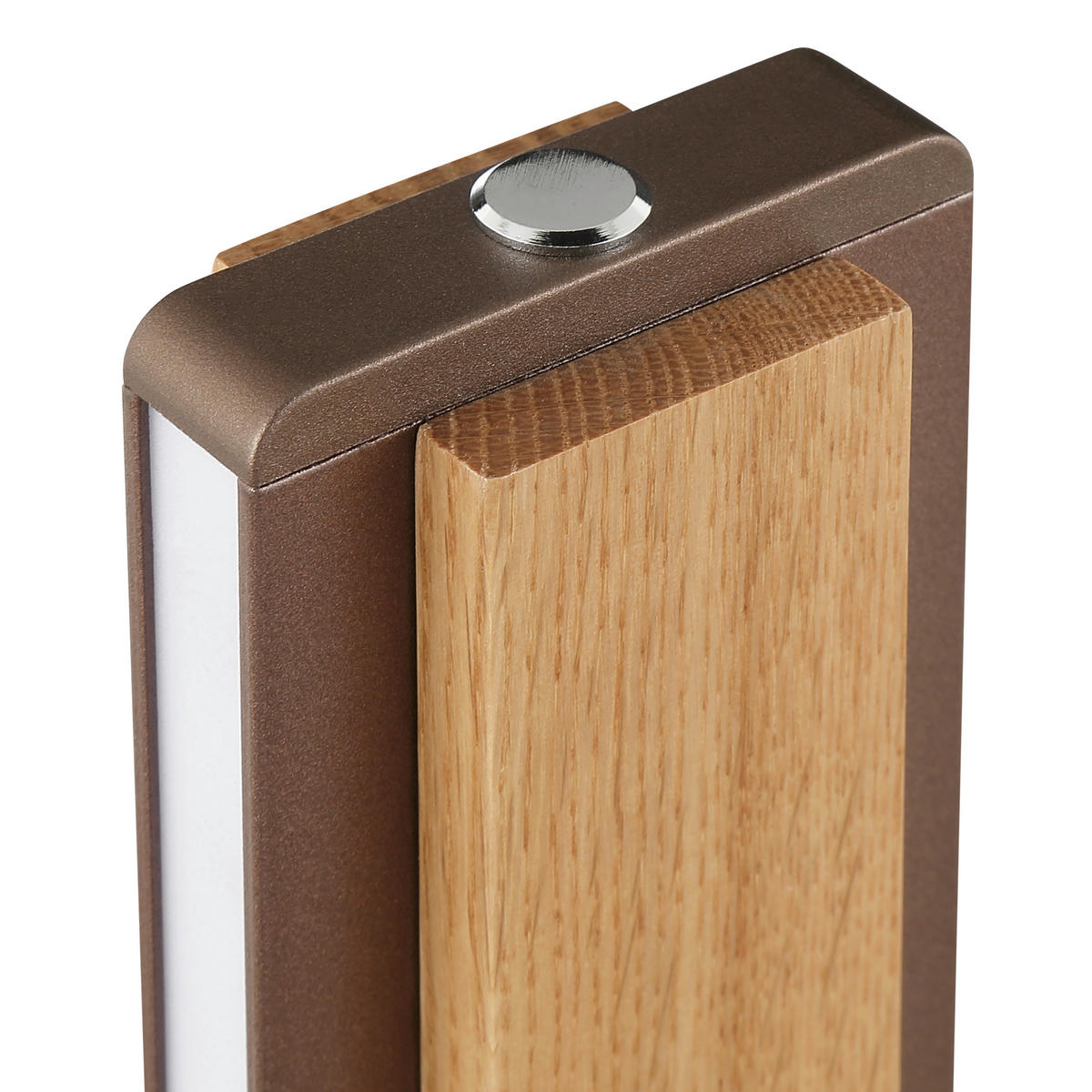 LED-TISCHLEUCHTE ARVISO 12/51/16 cm  - Eiche Bianco/Braun, Natur, Holz/Kunststoff (12/51/16cm) - Brilliant