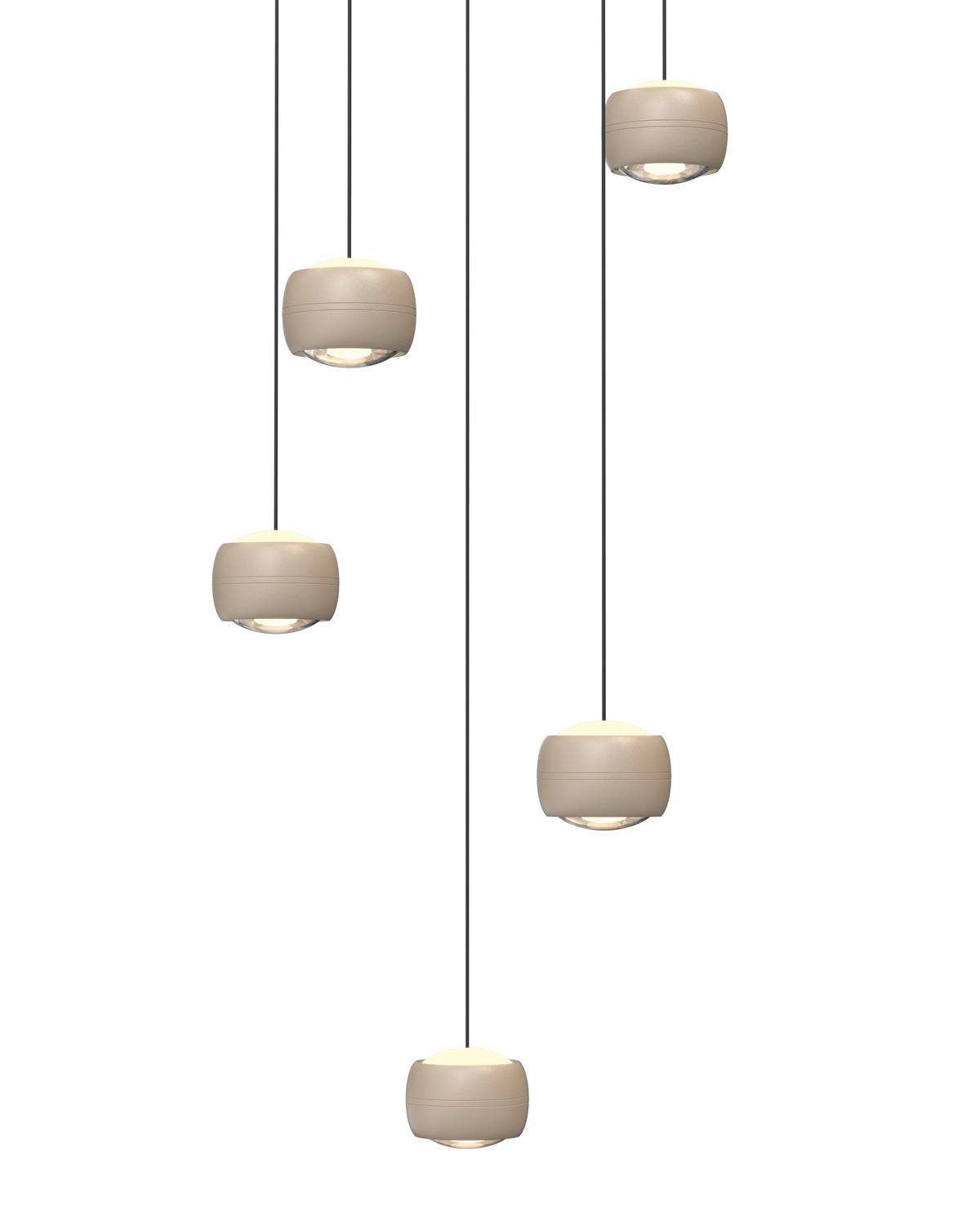 LAMPĂ SUSPENDATĂ CU LED 42/180/42 cm  - nisipiu, Basics, metal (42/180/42cm)