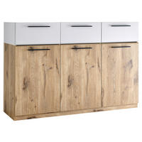 SIDEBOARD 135,8/91,2/40 cm  in Eichefarben, Hellgrau  - Eichefarben/Anthrazit, Modern, Holzwerkstoff/Kunststoff (135,8/91,2/40cm) - Venda