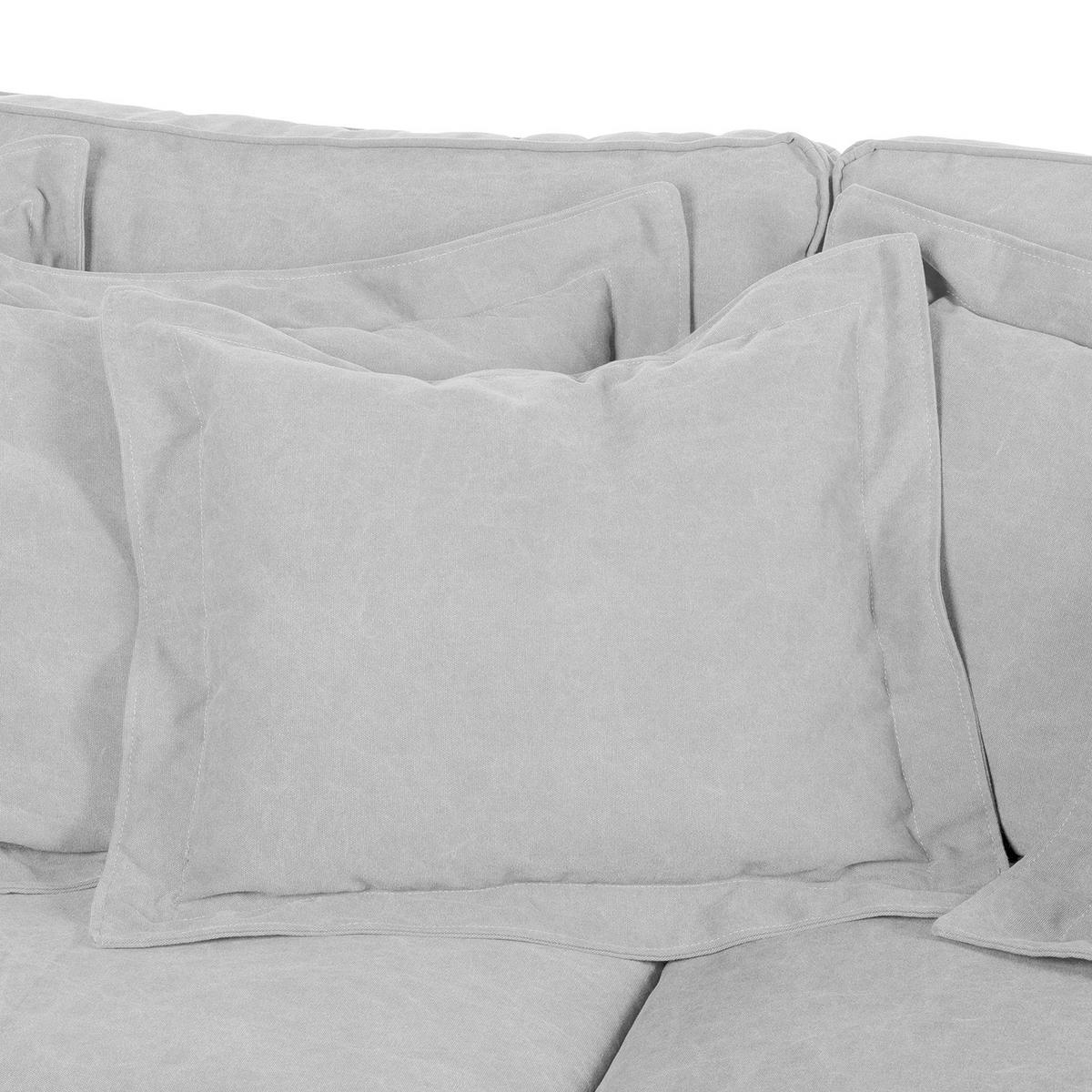 ECKSOFA Webstoff Hellgrau  - Hellgrau/Schwarz, Design, Kunststoff/Textil (222/238cm) - P & B