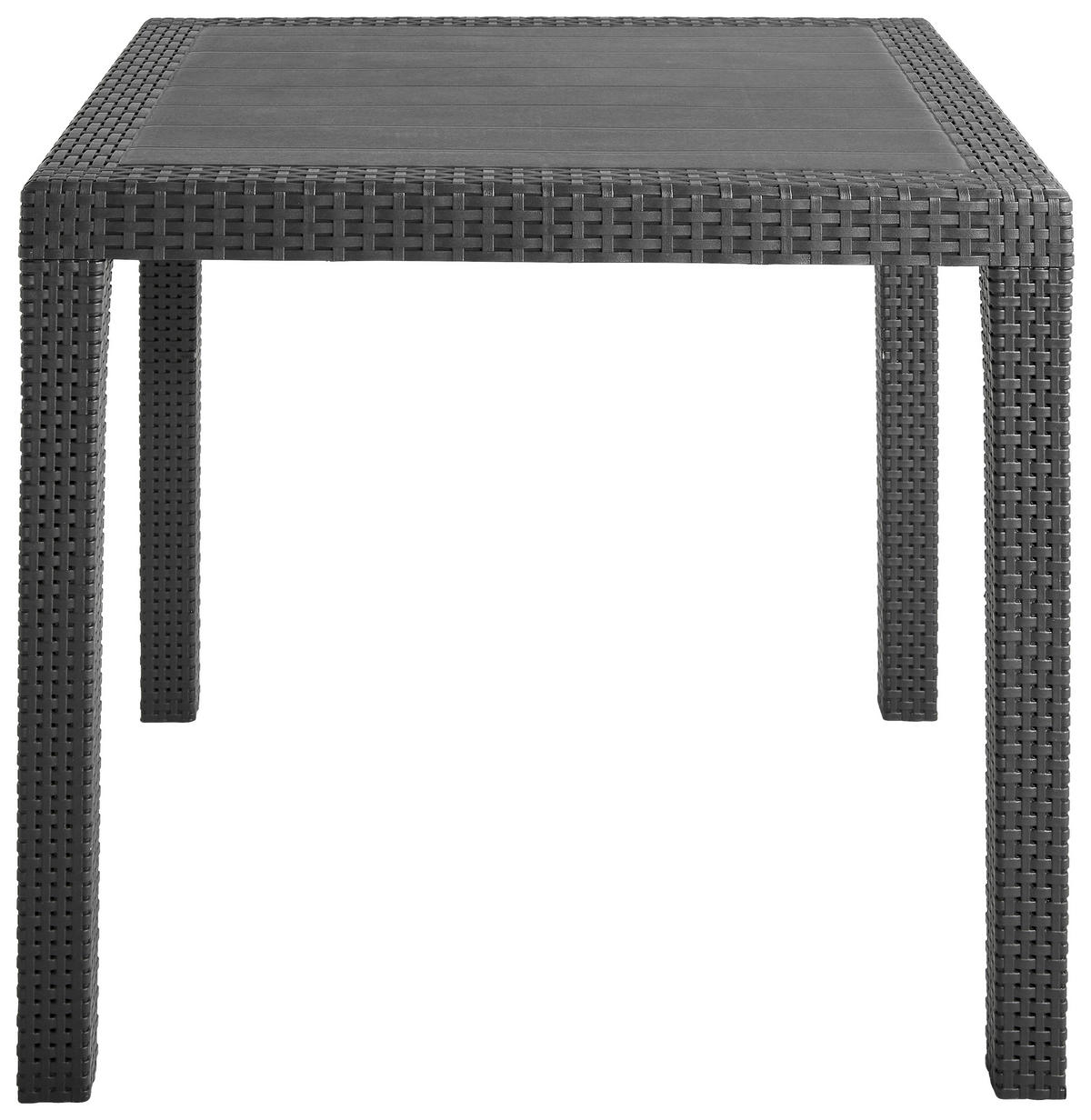 TABLE DE JARDIN 79/79/72 cm Kunststoff Anthrazit quadratisch  - anthracite, Konventionell, matière synthétique (79/79/72cm)
