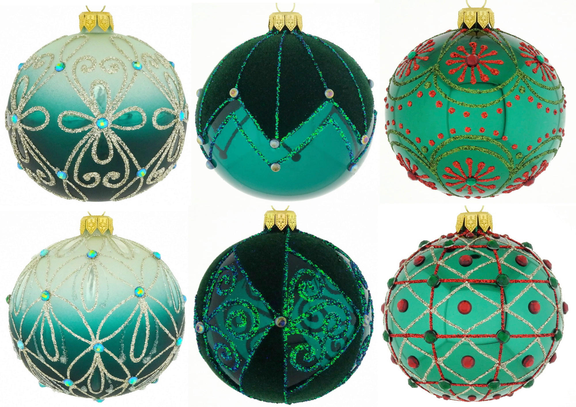 CHRISTBAUMKUGEL 8 cm  - Smaragdgrün, LIFESTYLE, Glas/Metall (8cm) - X-Mas