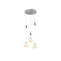 LED-HÄNGELEUCHTE 43/150 cm  - Weiß/Nickelfarben, Design, Glas/Metall (43/150cm) - Hell