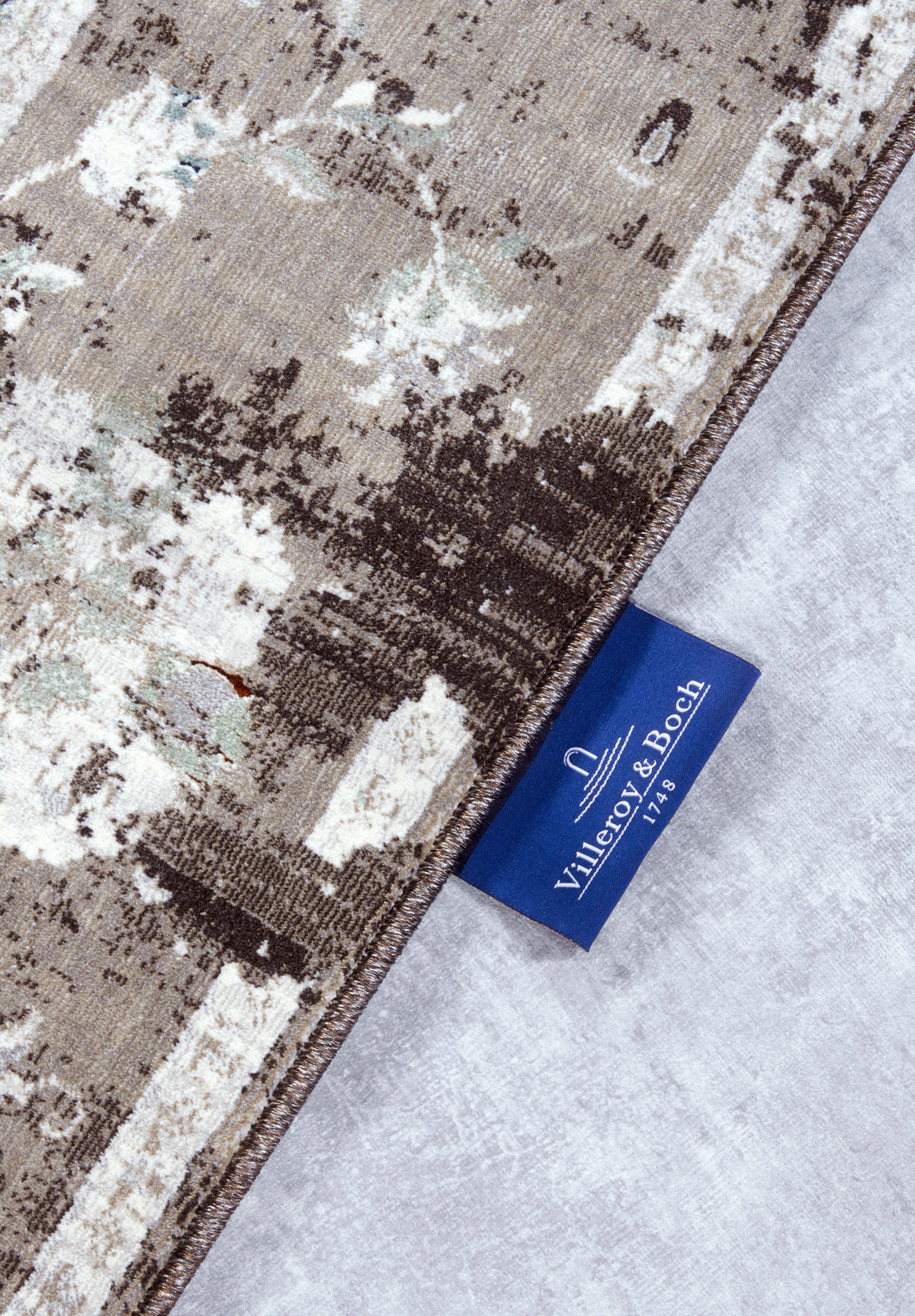 VINTAGE-TEPPICH 155/235 cm V&B 106069 Braun, Weiß  - Braun/Weiß, Design, Kunststoff/Textil (155/235cm) - Villeroy & Boch