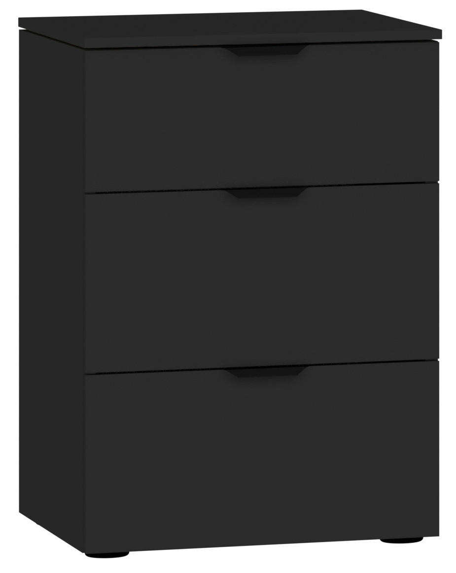 NACHTSCHRANK 45/65/43 cm  - Schwarz, Design, Holzwerkstoff/Kunststoff (45/65/43cm) - Jutzler