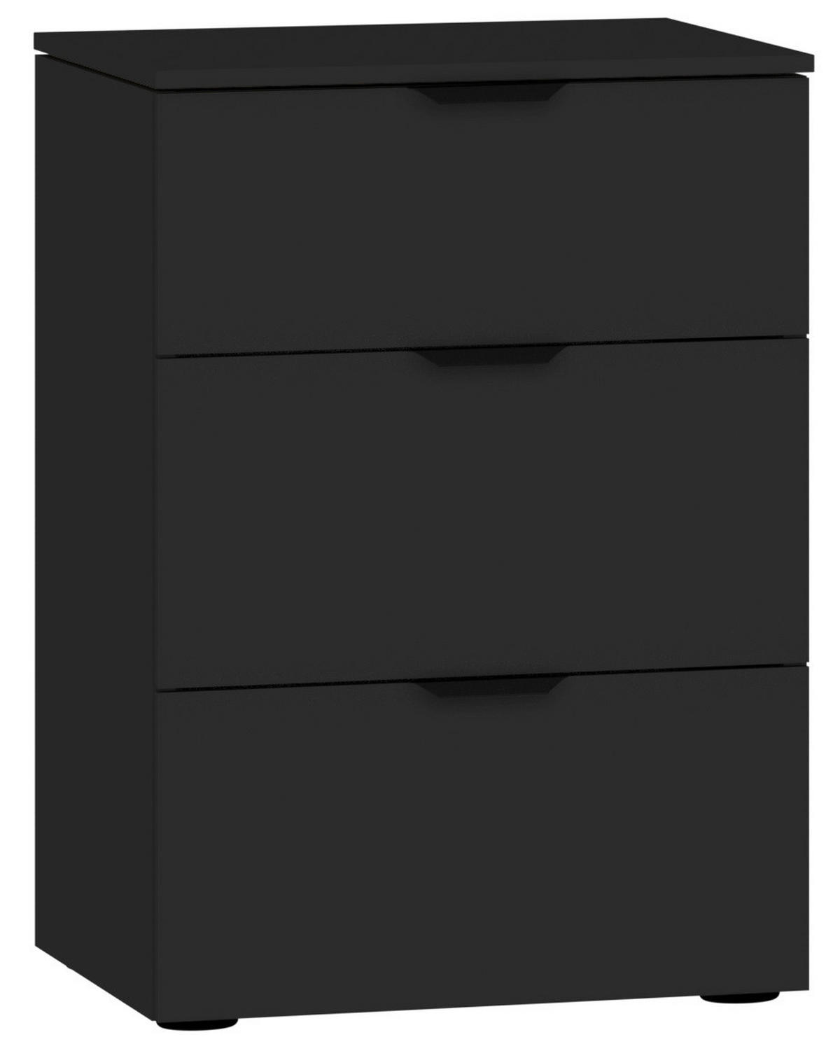 NACHTKÄSTCHEN 45/65/43 cm  in Schwarz  - Schwarz, Design, Holzwerkstoff/Kunststoff (45/65/43cm) - Jutzler