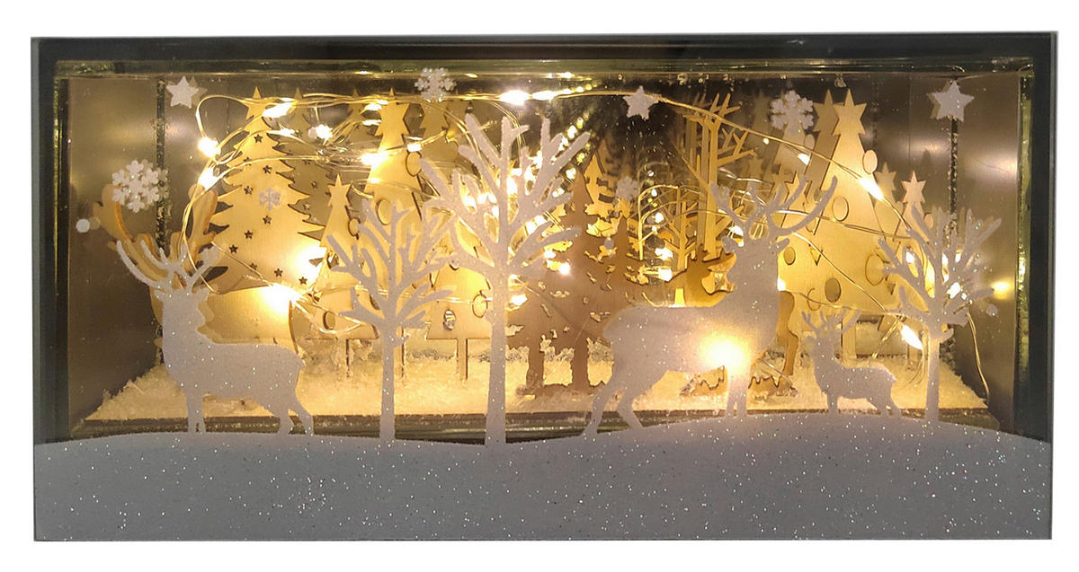 LED-DEKOLEUCHTE 24/5/12 cm   - Grau, LIFESTYLE, Glas (24/5/12cm) - X-Mas
