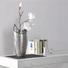 VASE - Silberfarben/Weiß, Basics, Keramik (20,5/45,5/13cm) - Ambia Home