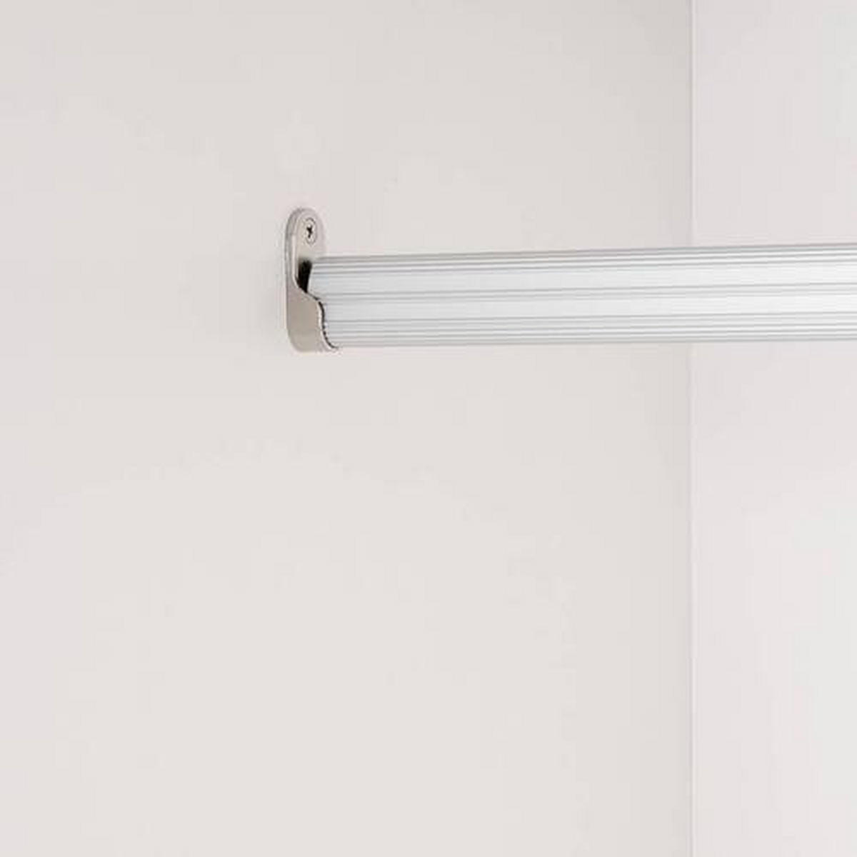 DREHTÜRENSCHRANK 154/200/60 cm,  in Weiß, Eichefarben, 3-türig  - Chromfarben/Eichefarben, Design, Holz/Holzwerkstoff (154/200/60cm) - home24