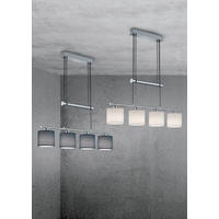 HÄNGELEUCHTE  77/150/13 cm   - Weiss, Design, Textil/Metall (77/150/13cm) - Trio Leuchten