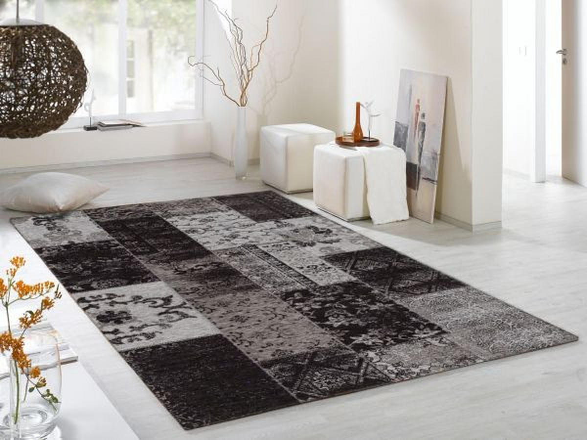VINTAGE-TEPPICH 120/180 cm Alanis Allover Grau  - Grau, LIFESTYLE, Textil (120/180cm) - Novel