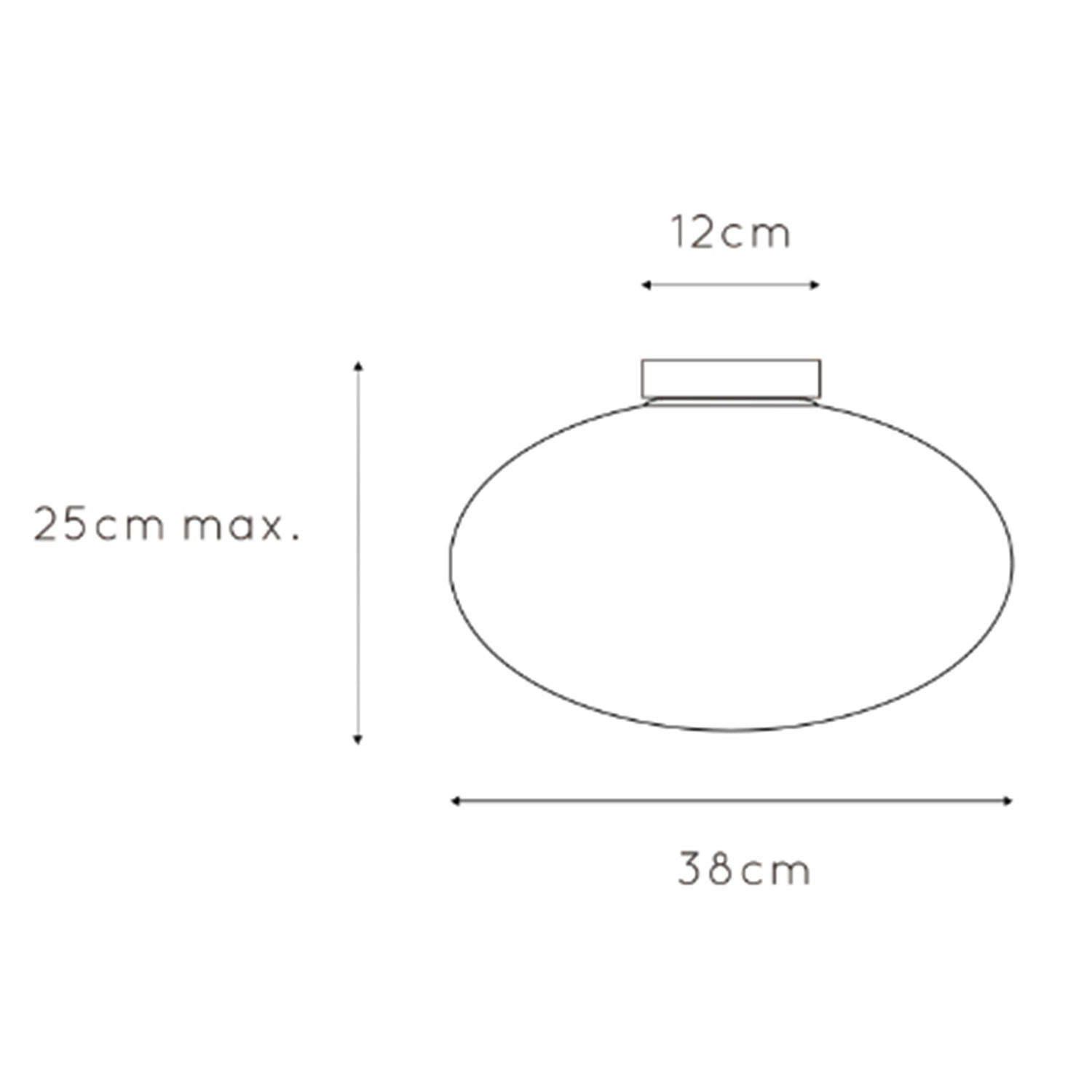 DECKENLEUCHTE    38/38/25 cm  - Weiß Hochglanz/Goldfarben, Basics, Glas/Metall (38/38/25cm)