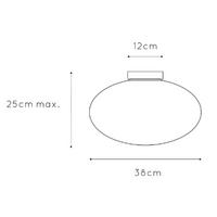 DECKENLEUCHTE    38/38/25 cm  - Weiß Hochglanz/Goldfarben, Basics, Glas/Metall (38/38/25cm)