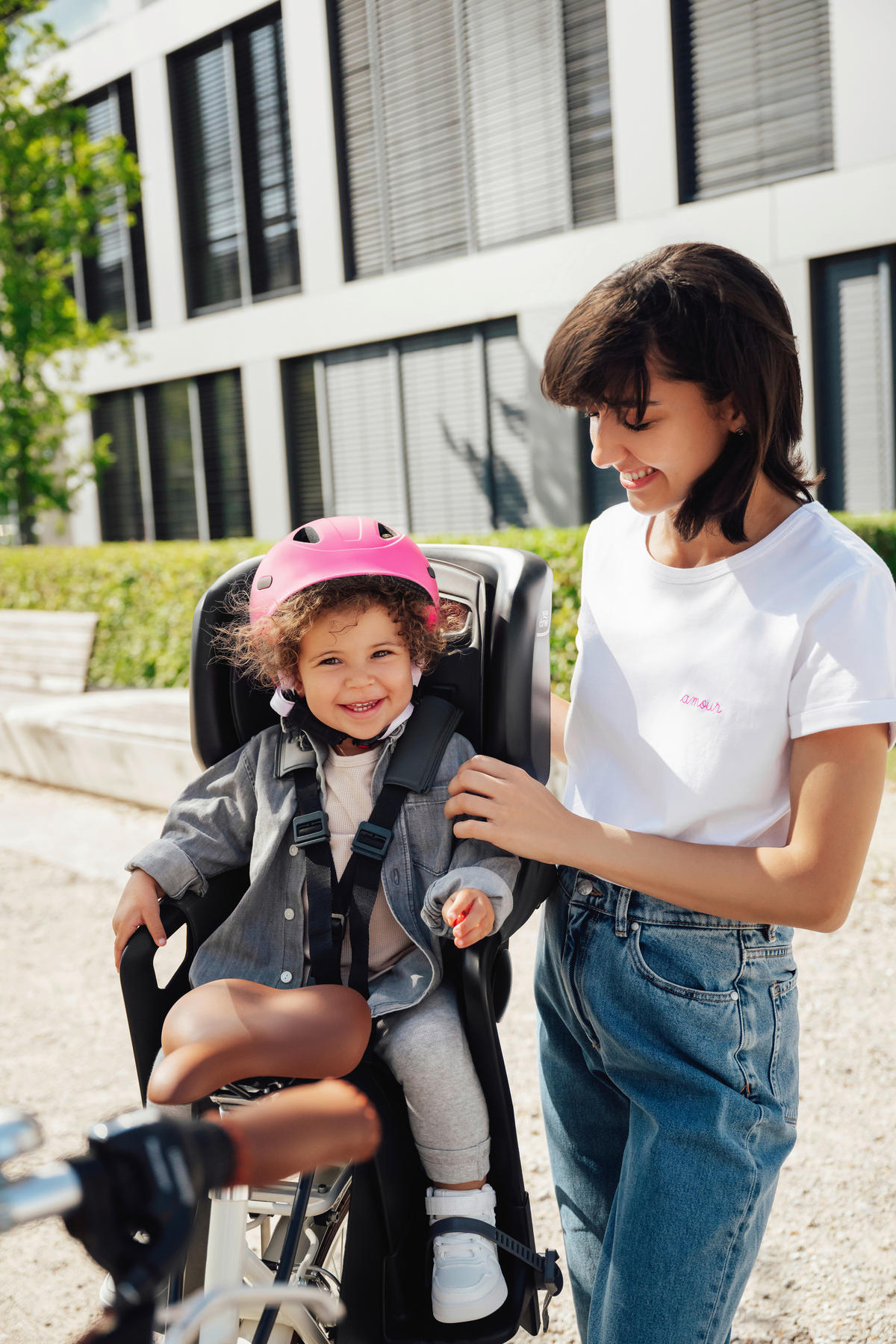 FAHRRADKINDERSITZ - Graublau, Basics, Kunststoff/Textil (44/72/43cm) - Britax Römer