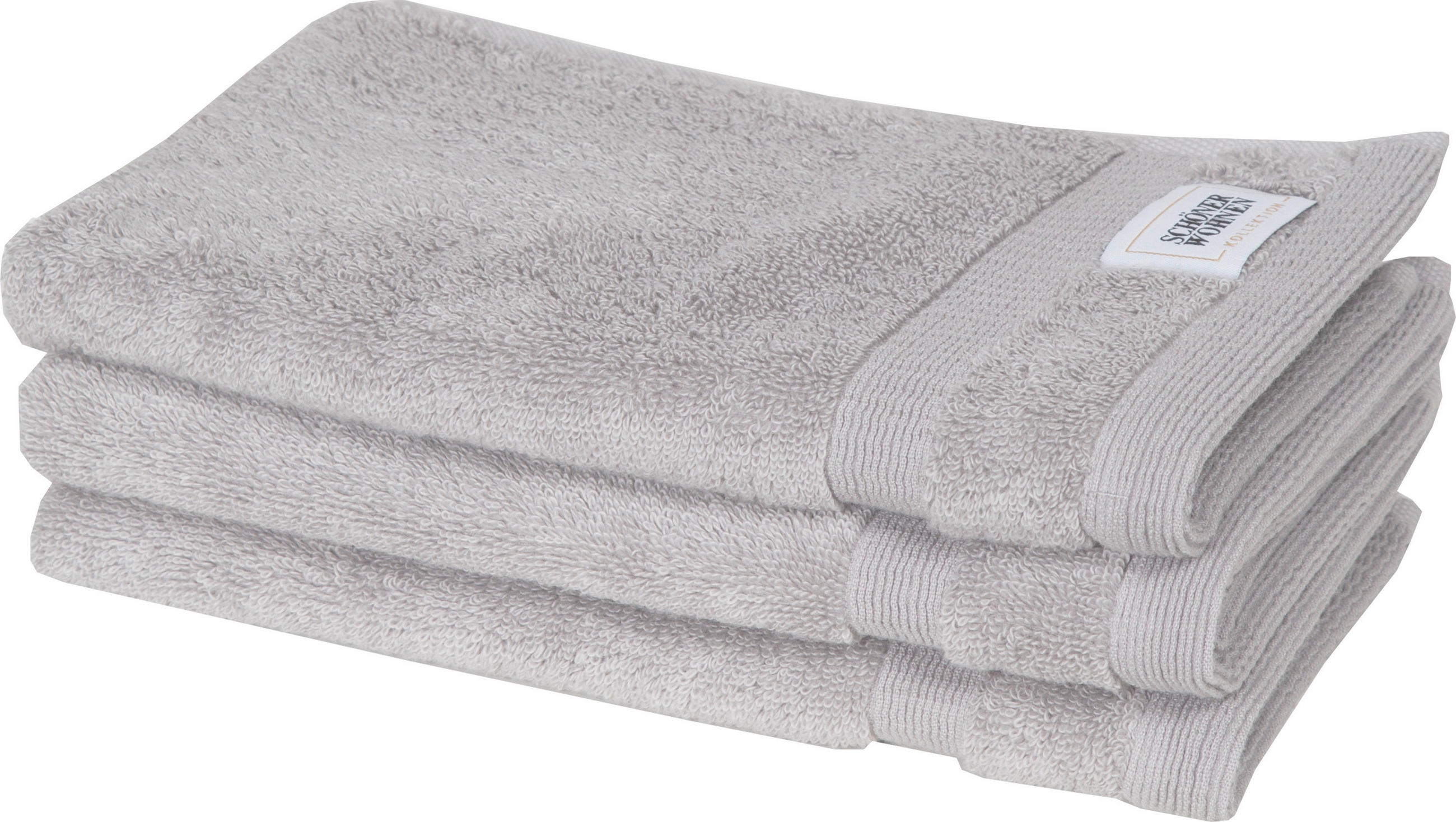 GÄSTETUCH SW-Cuddly Grau 3-teilig 30/50 cm  - Grau, Basics, Textil (30/50cm) - Schöner Wohnen