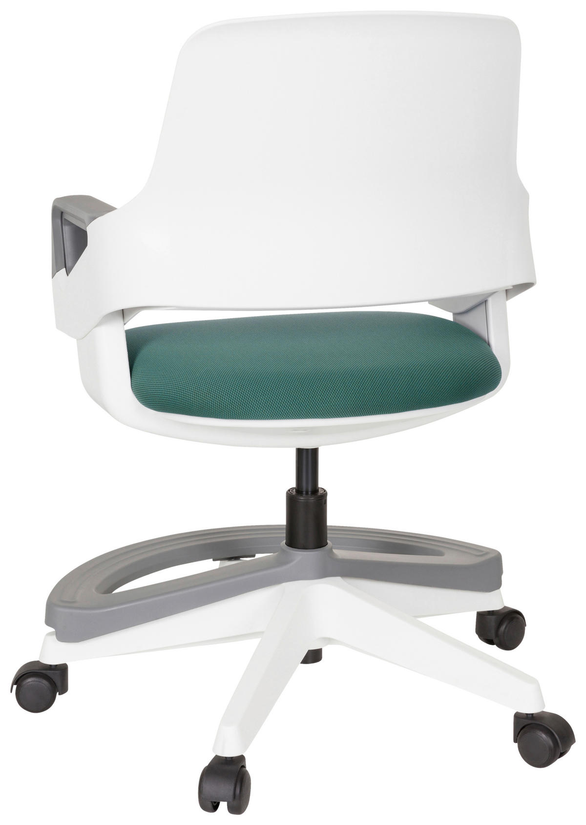 OTOČNÁ ŽIDLE PRO MLÁDEŽ, struktura, petrolej - šedá/bílá, Moderní, textil/plast (53/80 - 93/60cm) - MID.YOU