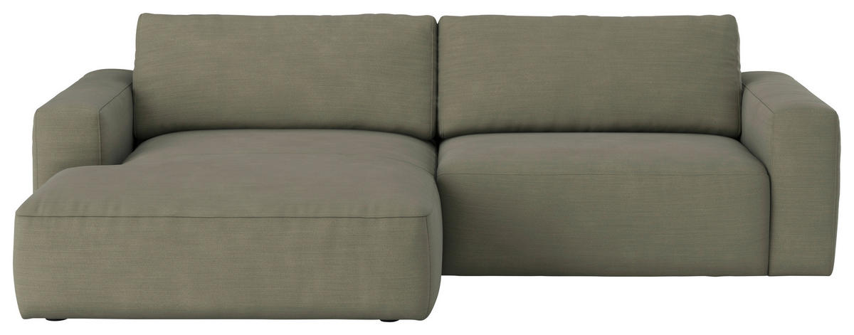 ECKSOFA  in Webstoff Grün  175/283 cm  - Schwarz/Grün, MODERN, Kunststoff/Textil (175/283cm) - MID.YOU