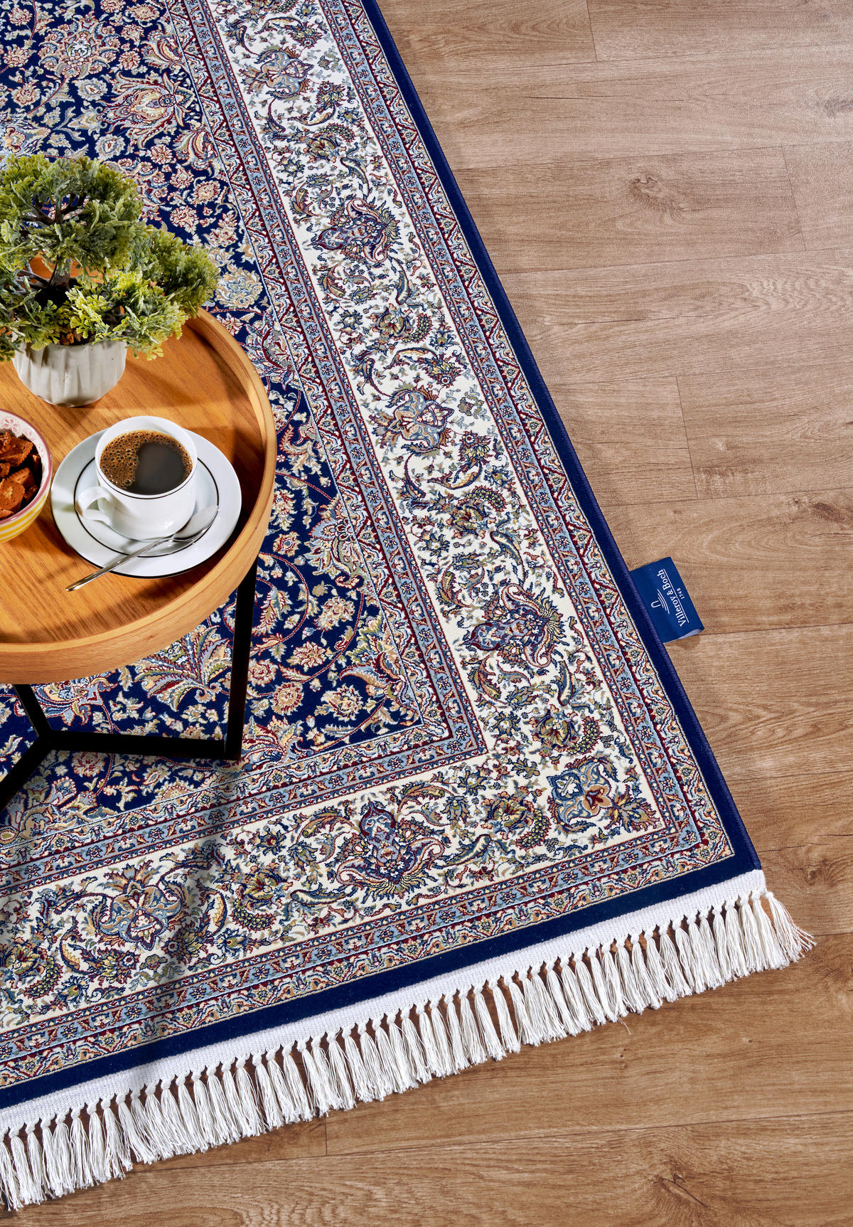 FLACHWEBETEPPICH 155/235 cm Kollektion 1870 Blau, Creme  - Blau/Creme, Design, Kunststoff/Textil (155/235cm) - Villeroy & Boch