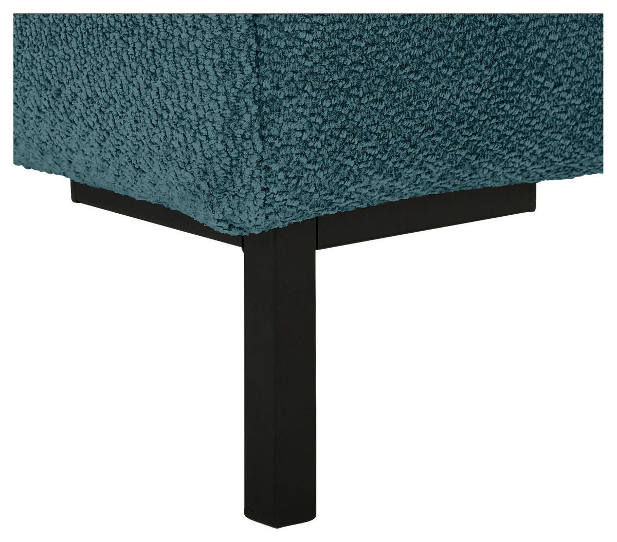 ECKSOFA Petrol Webstoff  - Petrol/Schwarz, KONVENTIONELL, Textil/Metall (292/192cm) - Carryhome