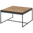 COUCHTISCH in Holz, Metall, Holzwerkstoff 83/83/45 cm  - Eichefarben/Schwarz, Design, Holz/Holzwerkstoff (83/83/45cm) - Novel