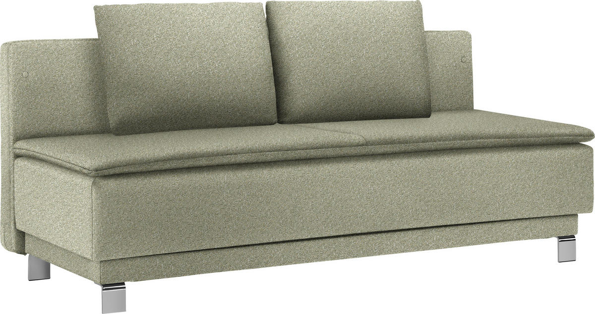 SCHLAFSOFA in Webstoff Grün  - Grün, MODERN, Textil/Metall (200/85/90cm) - Joka