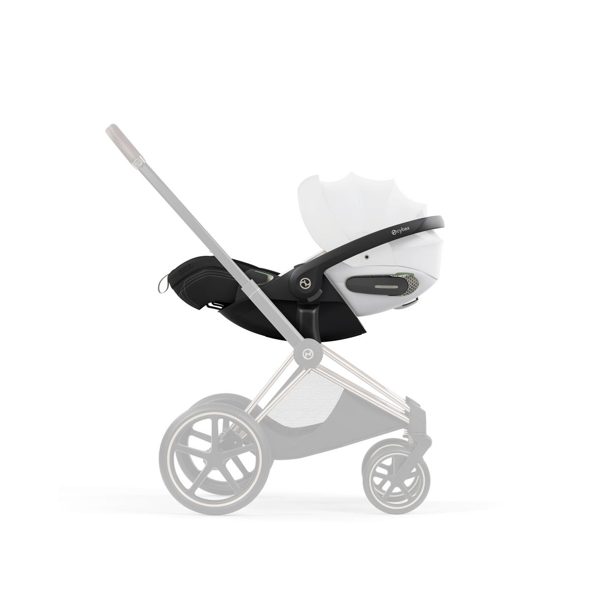 BABYSCHALE  Cloud S Style Off White  - Weiß, Basics, Kunststoff/Textil (72/44/37,5cm) - cybex PLATINUM