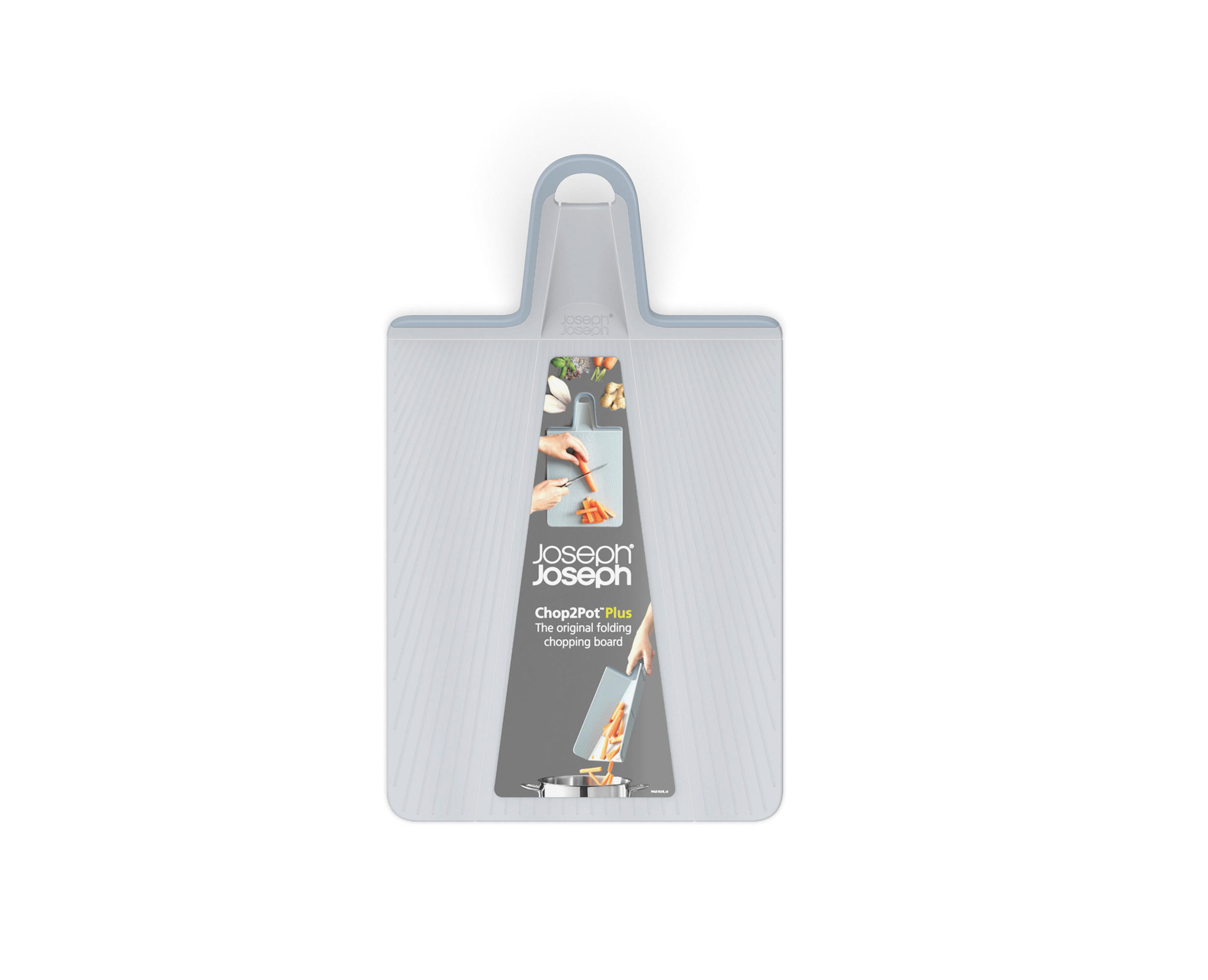 VÁGÓDESZKA - szürke, Basics, műanyag (37,5/21,2/7cm) - Joseph Joseph