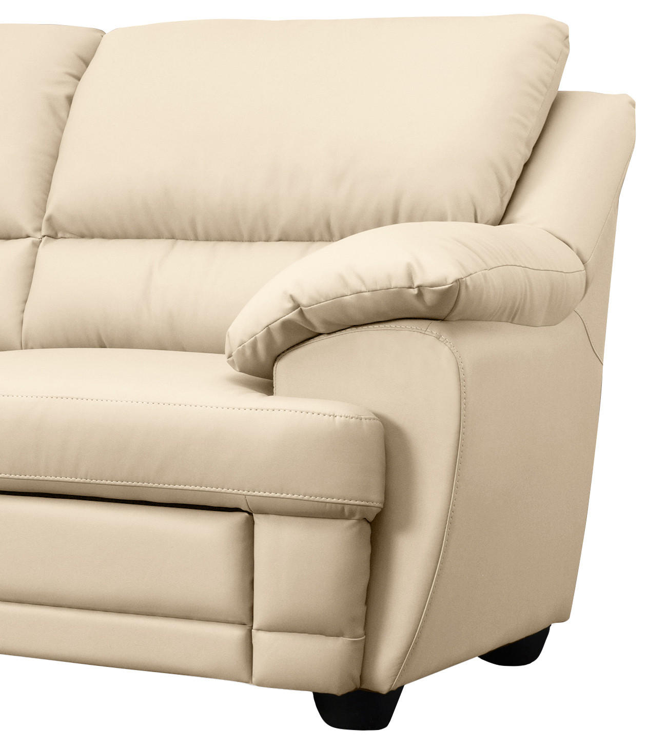 Thumbnail - Livetastic Ecksofa, Beige, Textil, 5-Sitzer, L-Form, 245x225 cm, Made in EU, Wohnzimmer, Sofas & Couches, Wohnlandschaft...