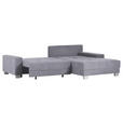 ECKSOFA in Flachgewebe Grau  - Silberfarben/Grau, KONVENTIONELL, Holz/Textil (273/192cm) - Carryhome