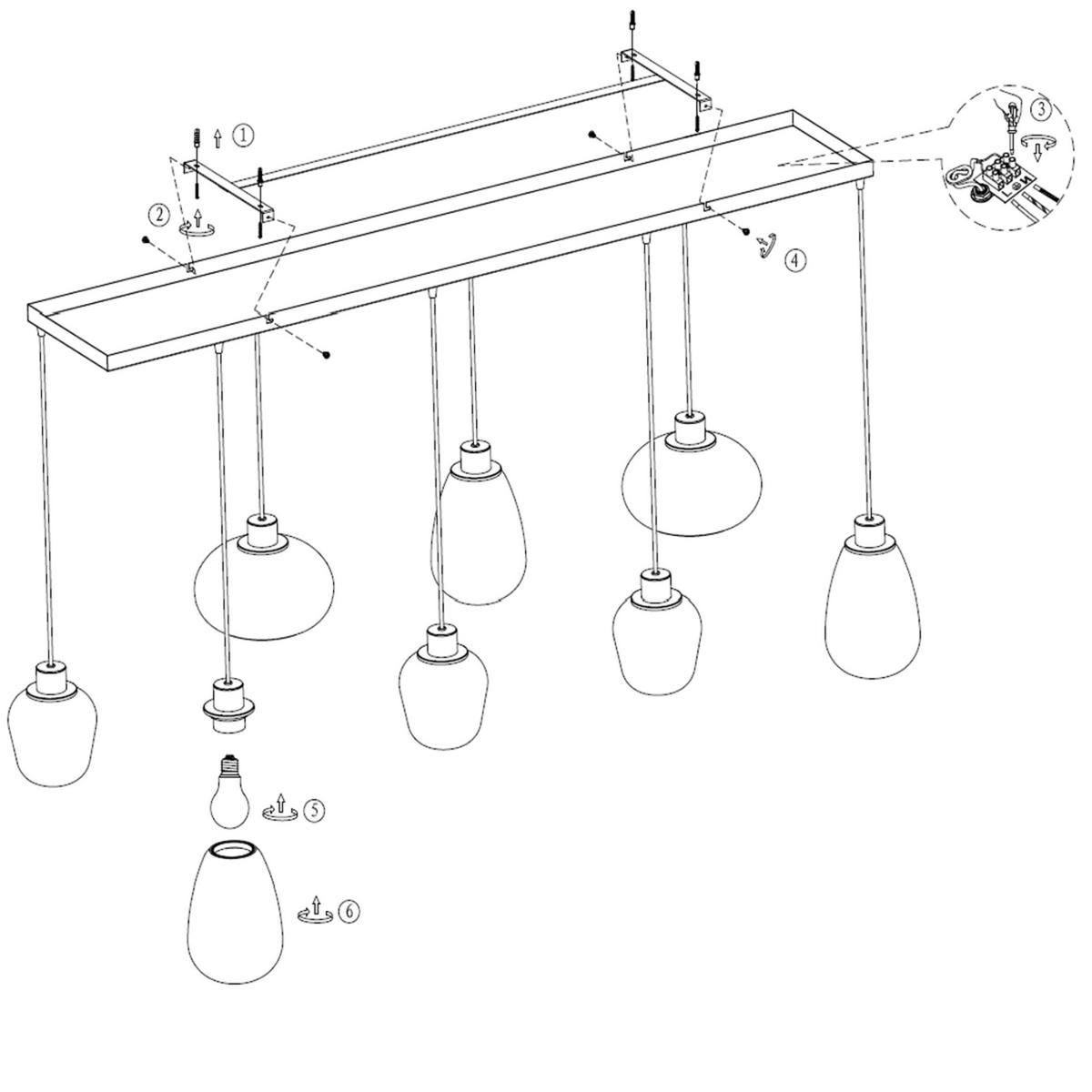 PENDELLEUCHTE  30/20-180/145 cm   - Schwarz, Trend, Glas/Metall (30/20-180/145cm)