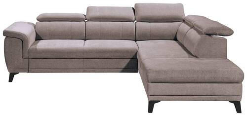 SAROKKANAPÉ textil rózsaszín  - fekete/rózsaszín, Konventionell, műanyag/textil (274/231cm) - MID.YOU