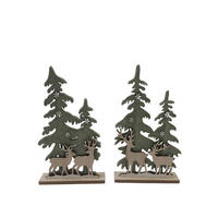 DEKOBAUM - Naturfarben/Weiß, LIFESTYLE, Holzwerkstoff/Textil (29cm) - X-Mas