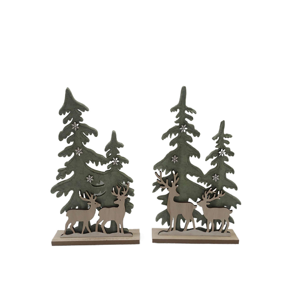 DEKOBAUM - Naturfarben/Weiß, LIFESTYLE, Holzwerkstoff/Textil (29cm) - X-Mas