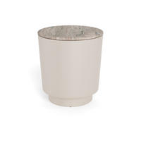COUCHTISCH 45/45/51,5 cm rund Grau  - Grau, Stein/Metall (45/45/51,5cm)