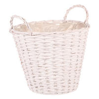 KOŠÍK biela - biela, Basics, prírodné materiály (30/30/25cm)