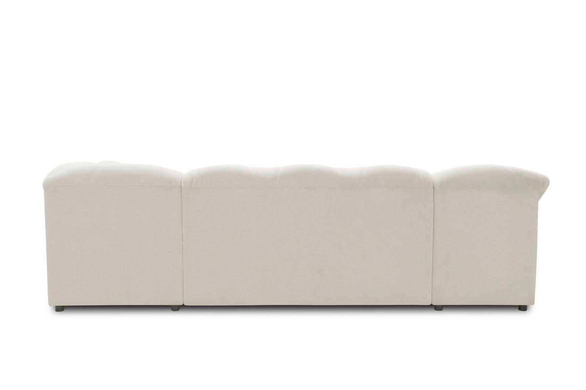 WOHNLANDSCHAFT FLORES FK Creme Mikrofaser  - Creme/Schwarz, KONVENTIONELL, Kunststoff/Textil (293/84/182cm) - MID.YOU