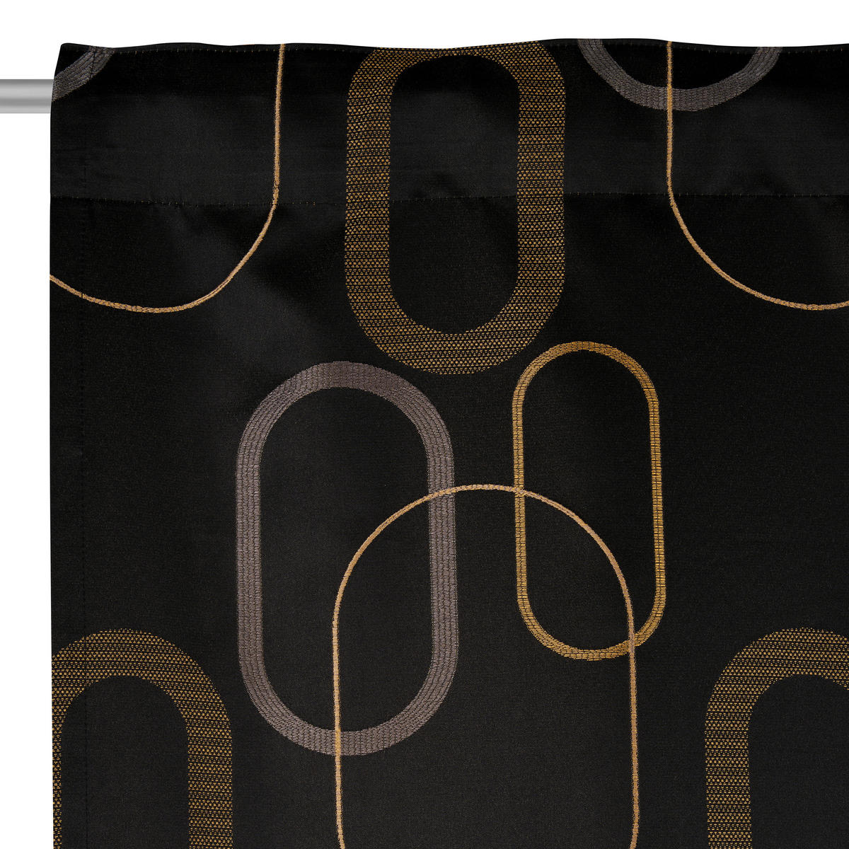 KONČANA ZAVESA  neprosojno  140/245 cm   - črna, Design, tekstil (140/245cm) - Esposa