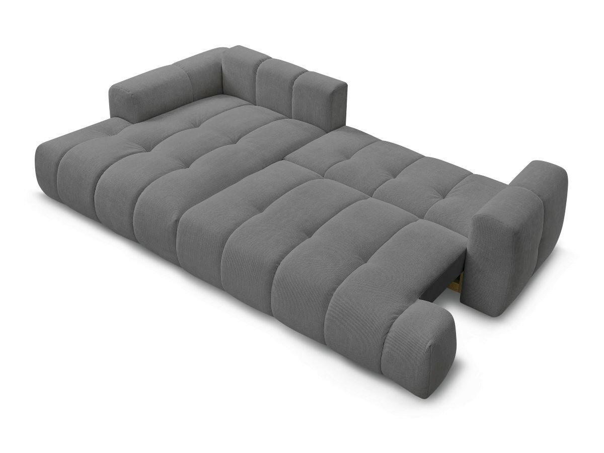ECKSCHLAFSOFA FUJI Leinenoptik Dunkelgrau  inkl.  - Dunkelgrau/Schwarz, MODERN, Kunststoff/Textil (160/292cm)