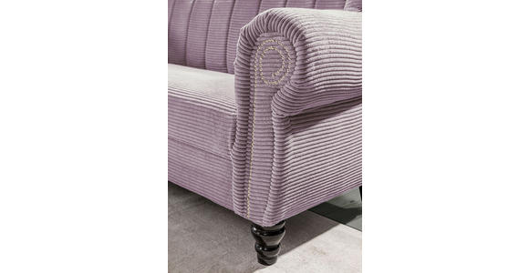 2-SITZER-SOFA in Cord Flieder  - Dunkelbraun/Flieder, Design, Holz/Textil (168/96/75cm) - Ambia Home